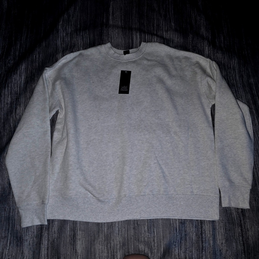 Wild Fable Womens XS Gray Heather Oversized Crewneck Sweatshirt Pullover NWT